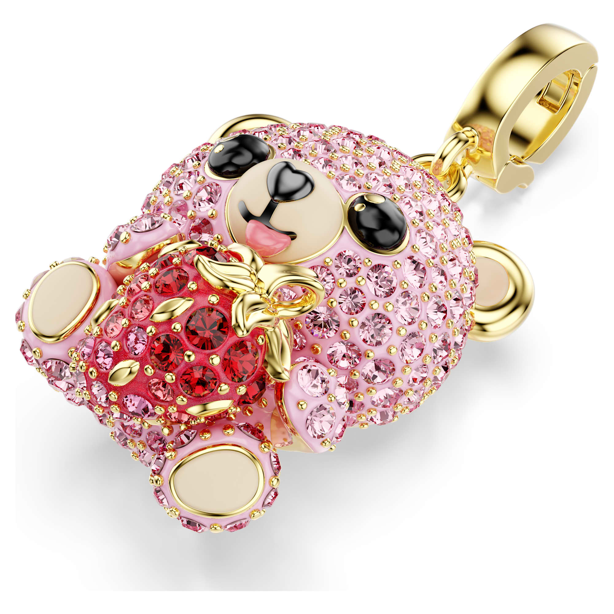Idyllia Charm, Karışık Kesim, Ayıcık, Pembe, Sarı Altın Rengi Kaplama