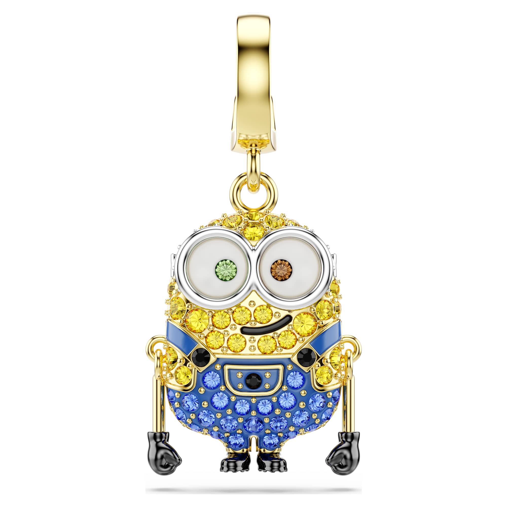 Minions Bob Charm, Pave, Çok Renkli, Sarı Altın Rengi Kaplama