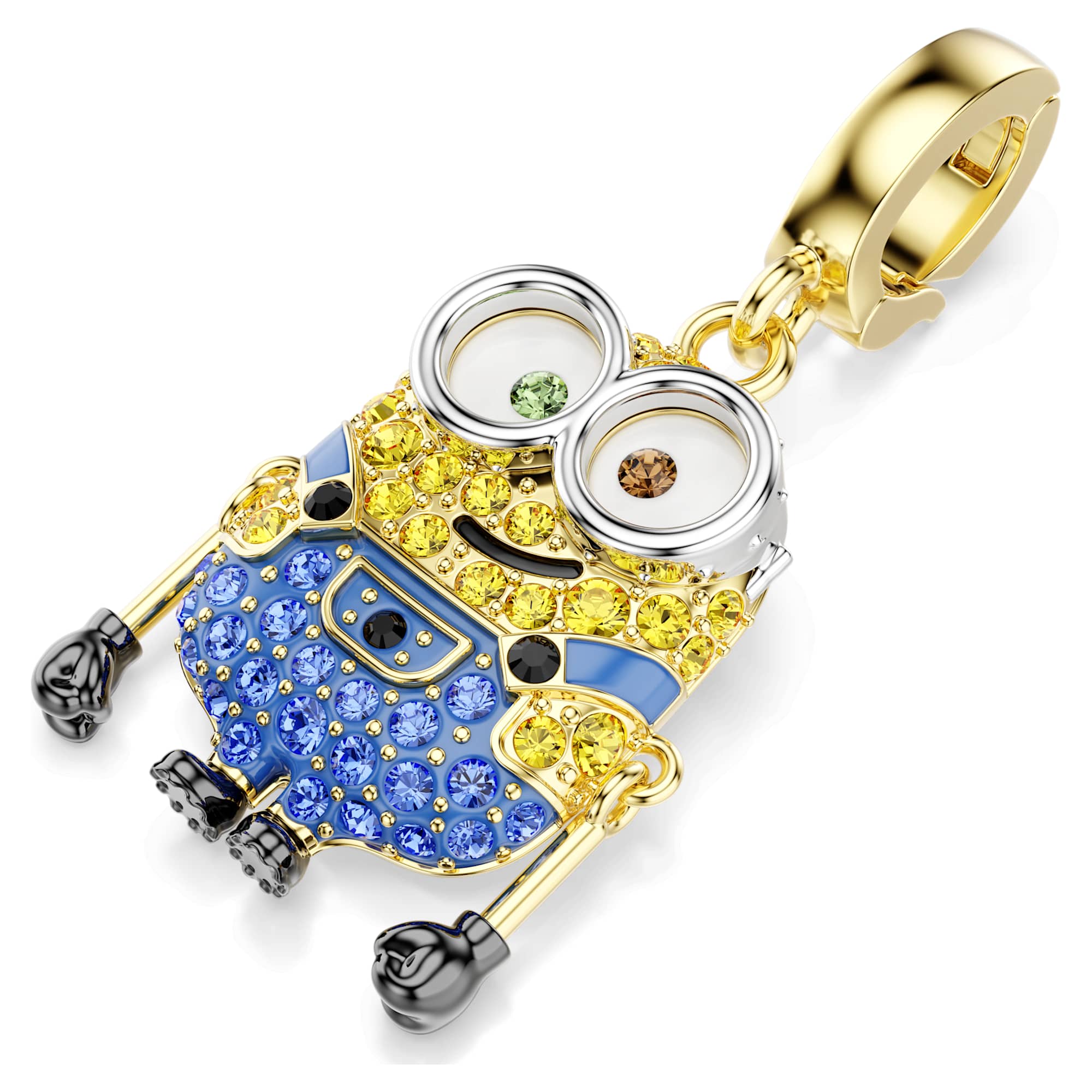 Minions Bob Charm, Pave, Çok Renkli, Sarı Altın Rengi Kaplama