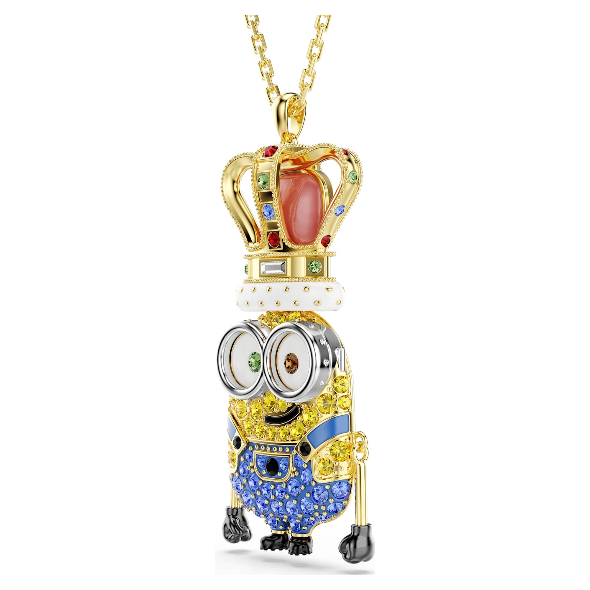 Minions King Bob Kolye, Pave, Çok Renkli, Sarı Altın Rengi Kaplama