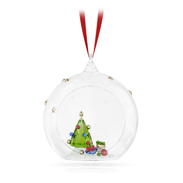 Holiday Cheers Tree And Gifts Ball Ornament