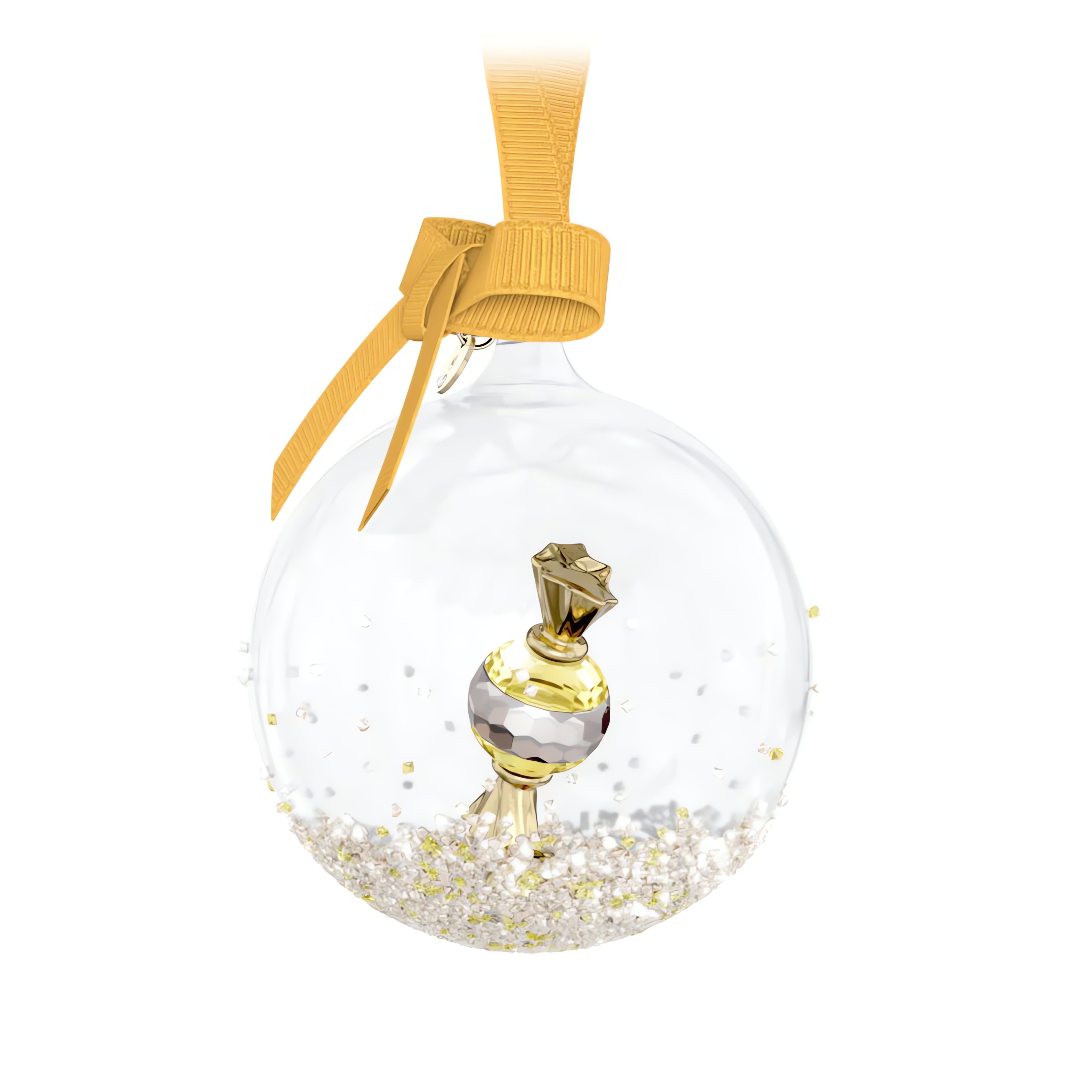 Holiday Cheers Dulcis Ball Ornament, Yellow