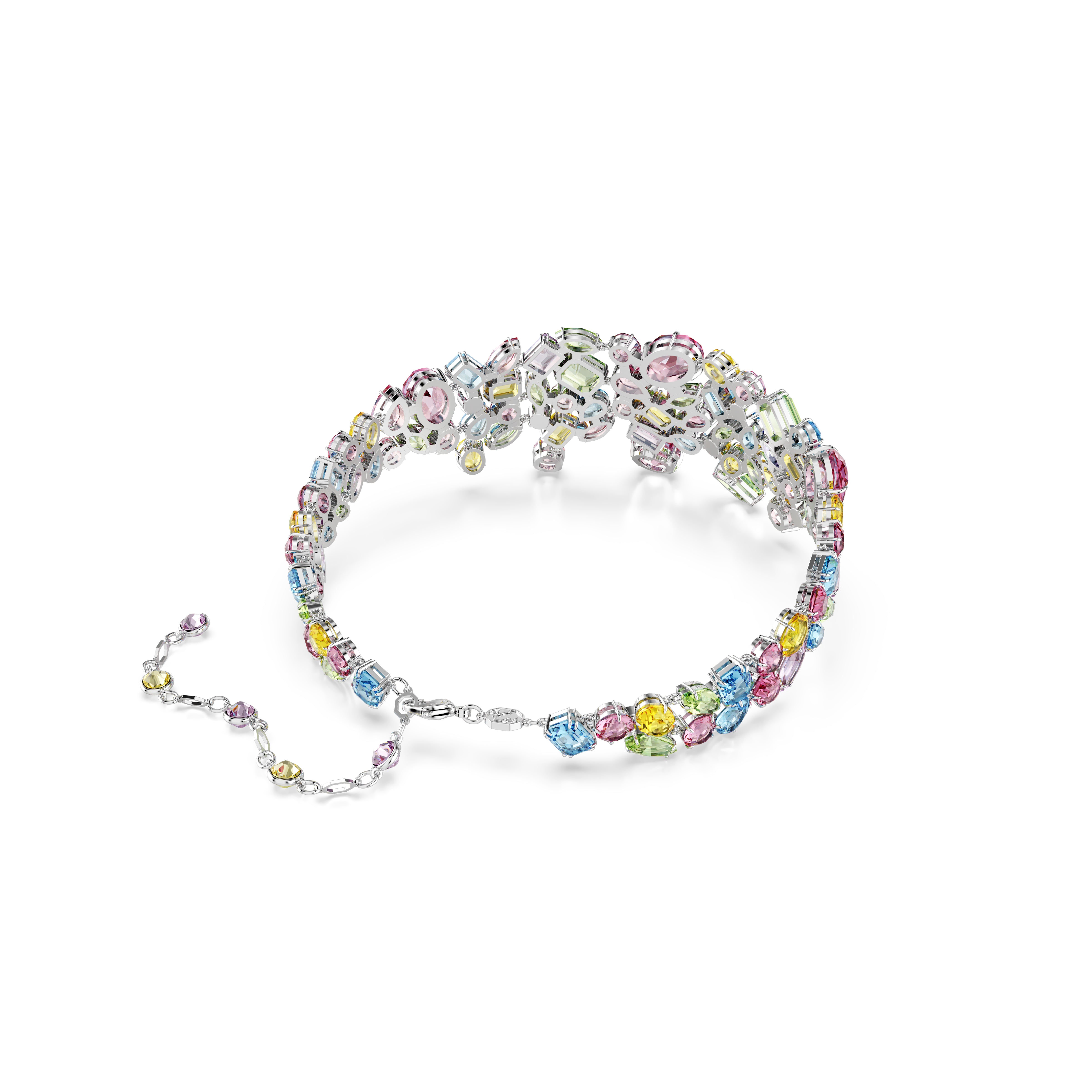 Gema Choker Kolye, Mixed Cuts, Çok Renkli, Rodyum Kaplama