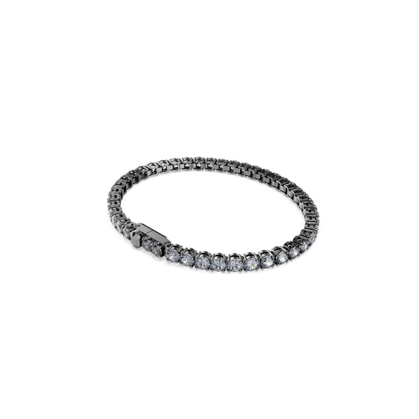 Matrix Tennis Bileklik, Round Cut, Gri, Rutenyum Kaplama, S