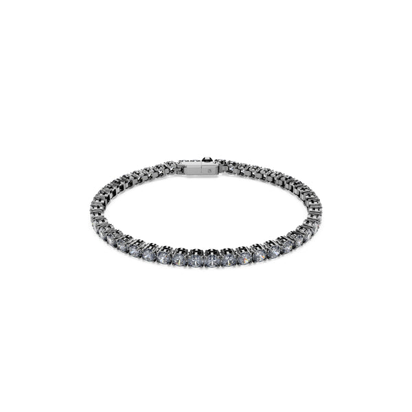 Matrix Tennis Bileklik, Round Cut, Gri, Rutenyum Kaplama, S