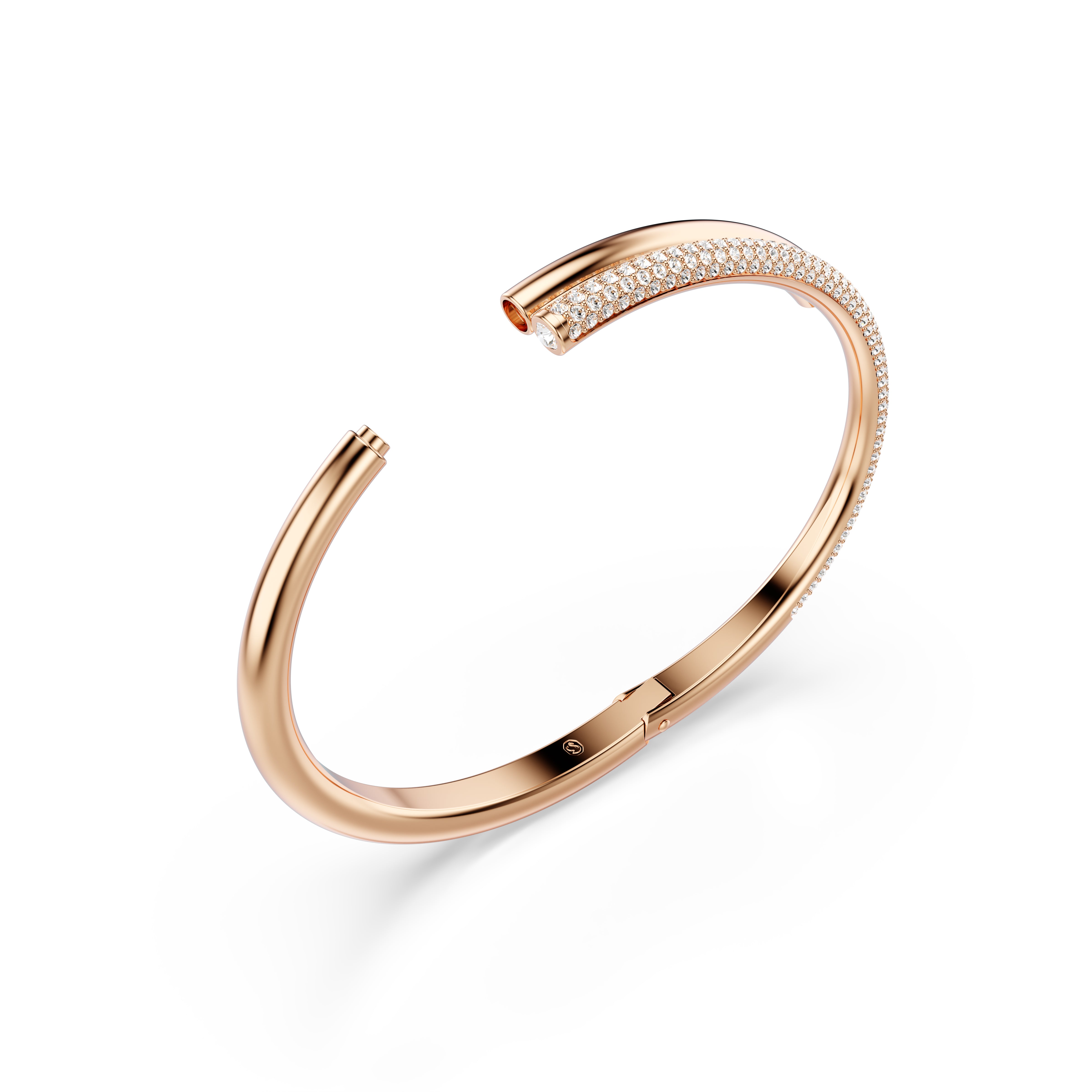 Dextera Bangle Bileklik, Miknatis Kapanişli, Beyaz, Pembe Altin Rengi Kaplama