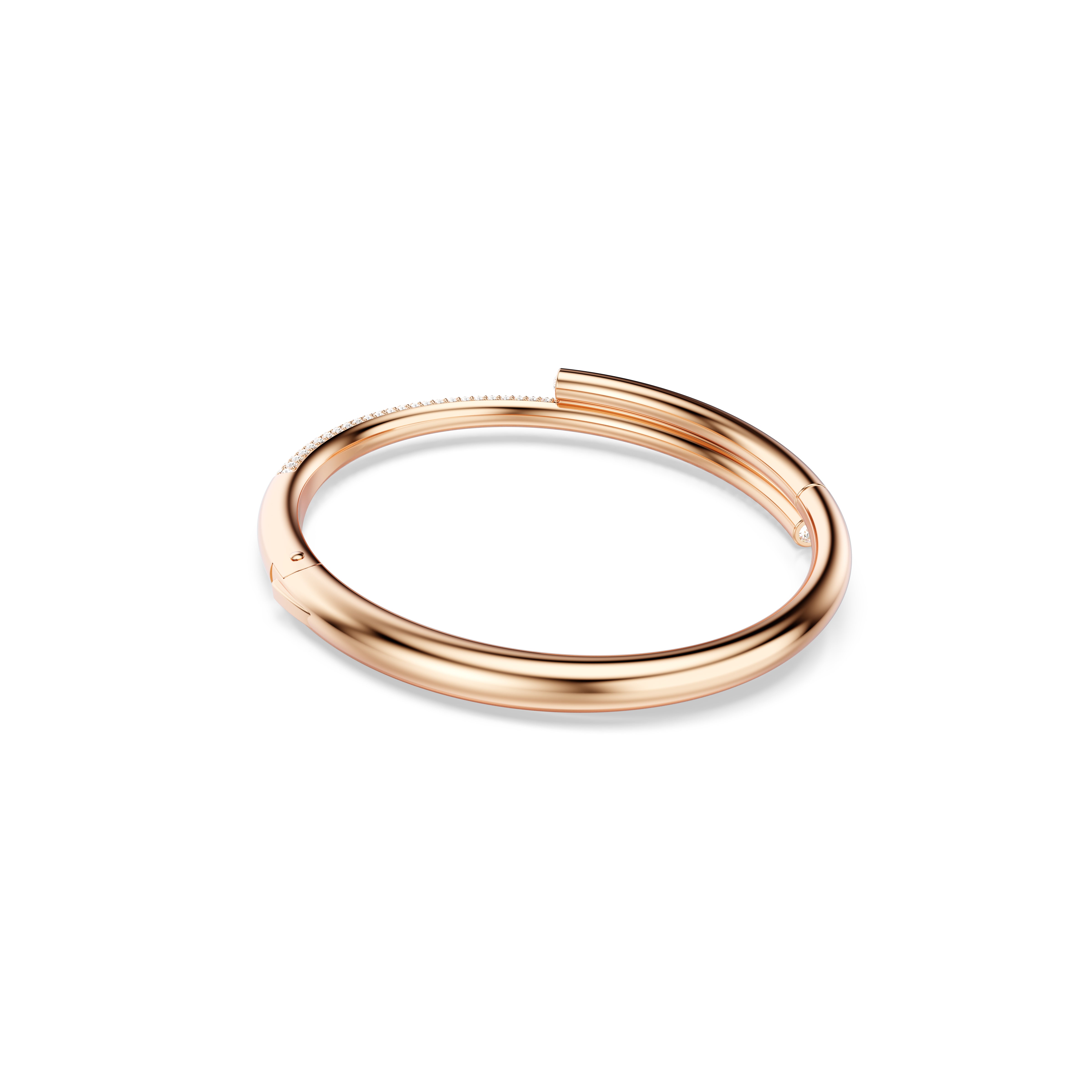 Dextera Bangle Bileklik, Miknatis Kapanişli, Beyaz, Pembe Altin Rengi Kaplama