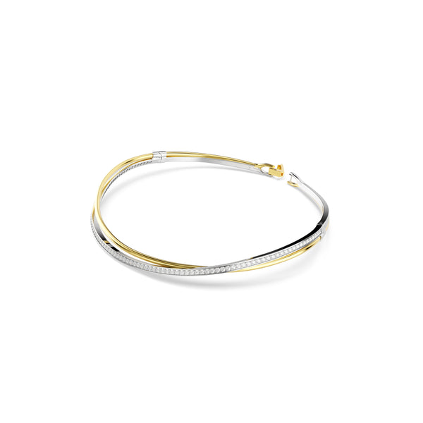 Hyperbola Choker Kolye, Round Cut, Beyaz, Karişik Metal Kaplama, M