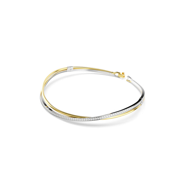 Hyperbola Choker Kolye, Round Cut, Beyaz, Karişik Metal Kaplama, S