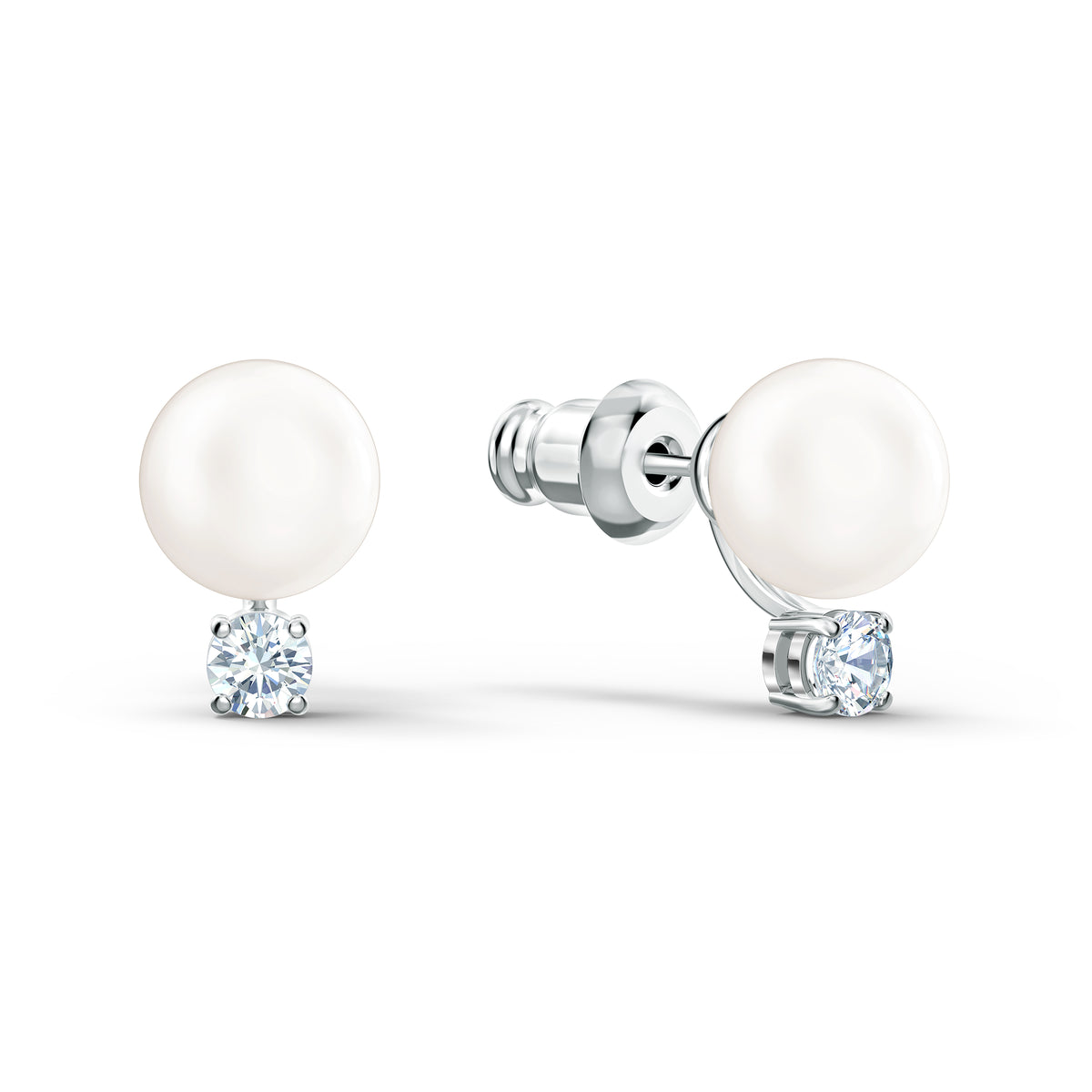 Treasure Pearl Küpe,Beyaz,Rodyum Kaplama