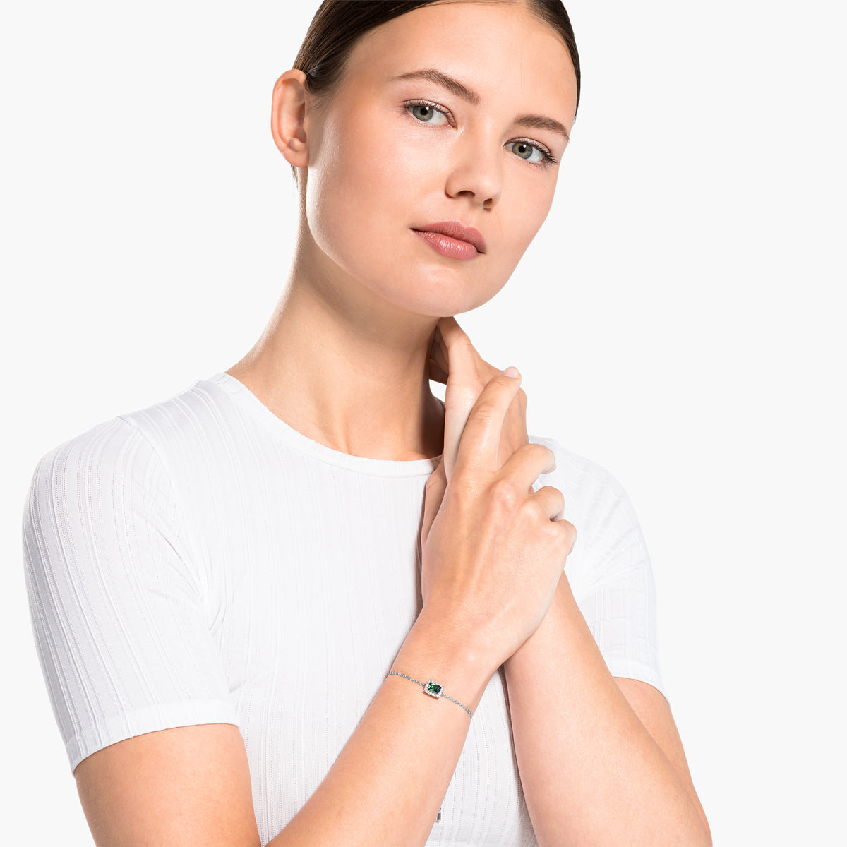 Angelic 125 Bileklik,Yeşil,Rodyum Kaplama