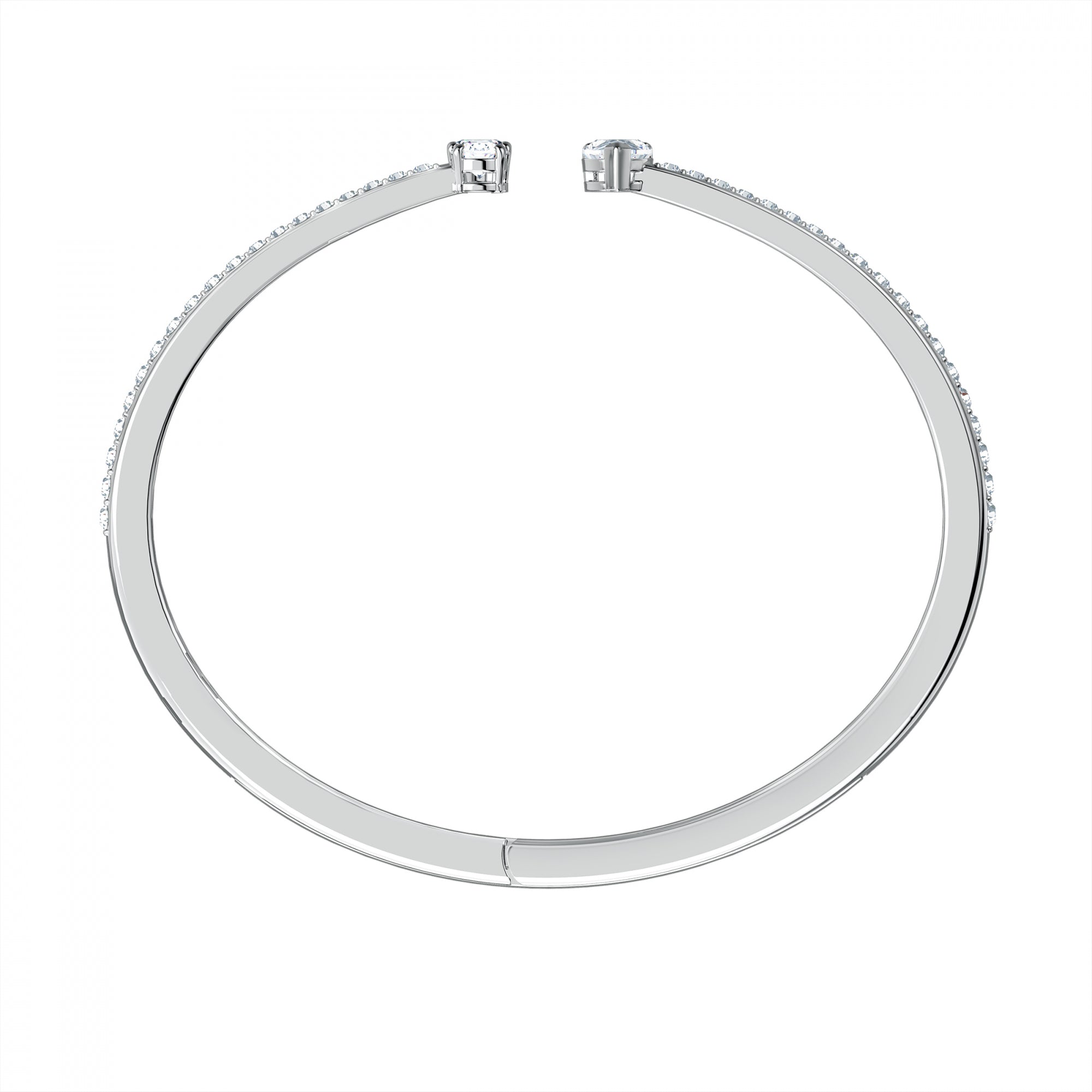 Attract Cuff Bileklik, Beyaz, Rodyum Kaplama, S