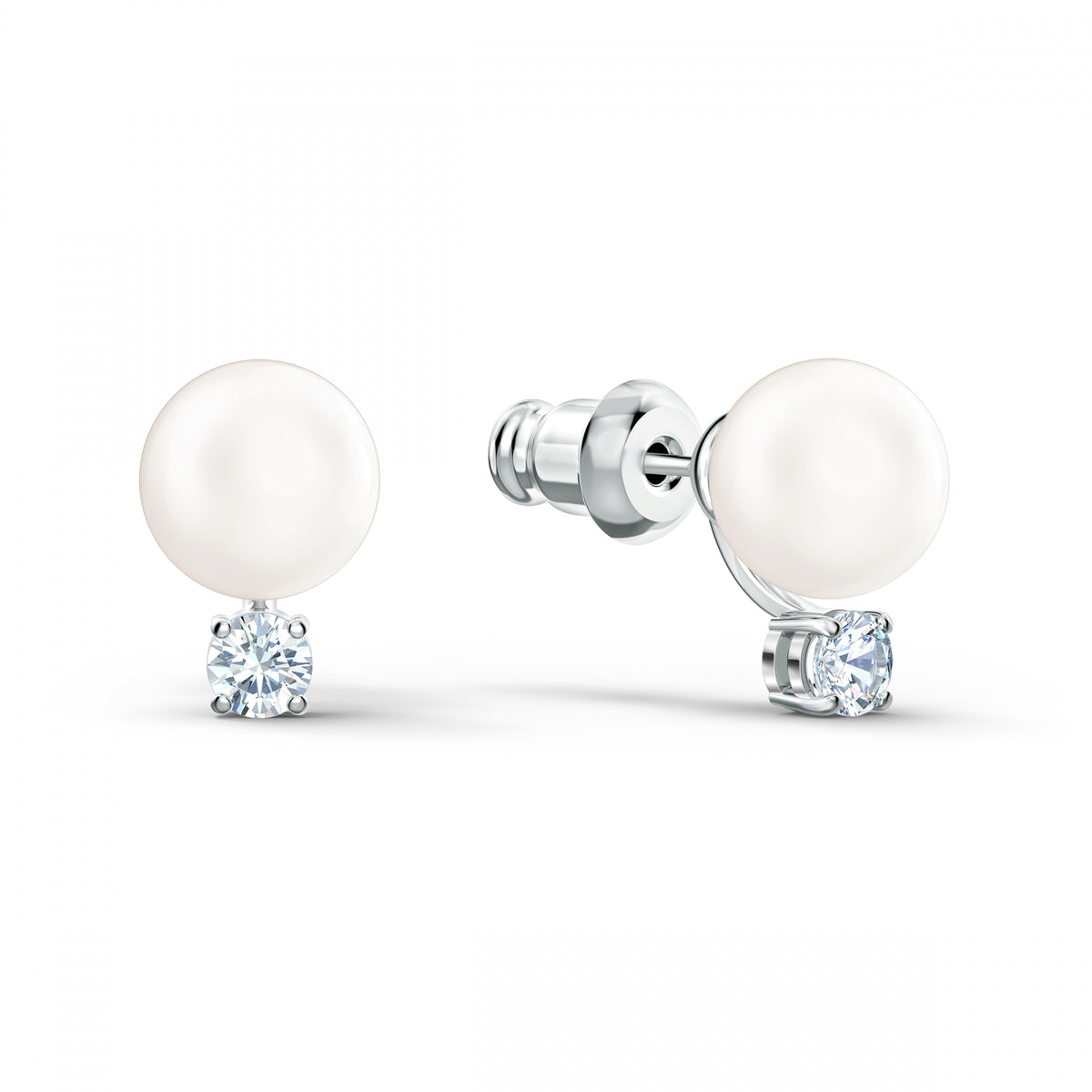 Treasure Pearl Küpe,Beyaz,Rodyum Kaplama
