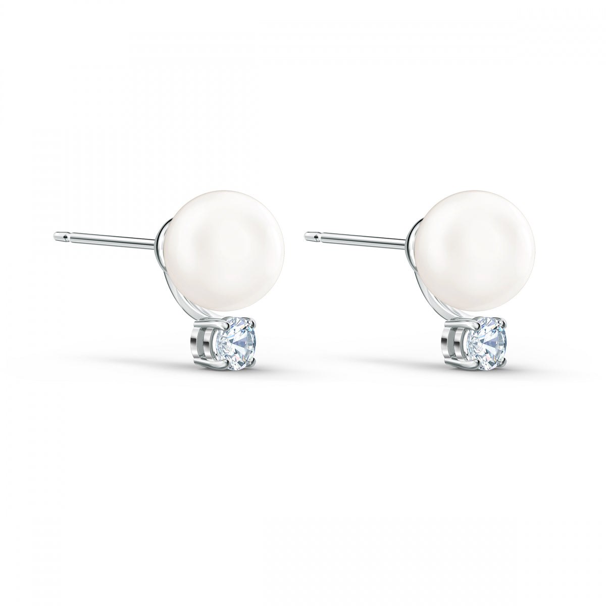 Treasure Pearl Küpe,Beyaz,Rodyum Kaplama